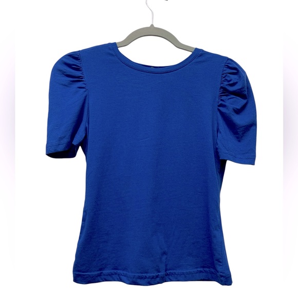 New! Derek Heart short sleeve blouse, puff sleeves, cotton, girl's small - Picture 1 of 5